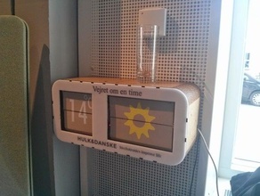weather one hour - flip display gadgets degree hulkogdanske sun vejrstation station wetherstation 3d print model - Mito3D