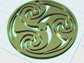 celtic symbol art 3d keychain 3d print model - Mito3D