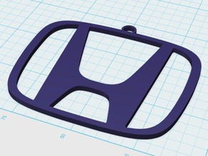 honda art 3d car keychain logo 3d print model - Mito3D