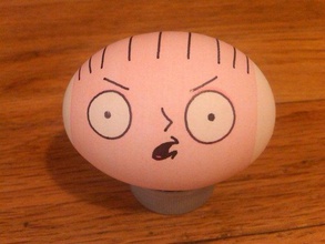 eggbot stewie griffin other easter family guy spherebot 3d print model - Mito3D