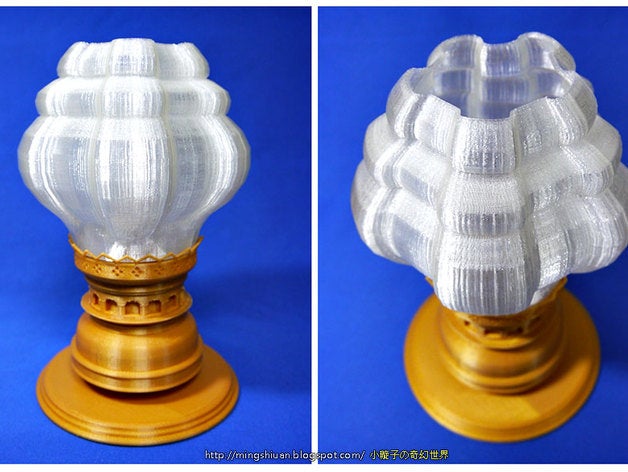 victorian hurricane lamp-lampshade modify decor lamp ornament 3D print model - Mito3D