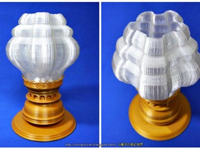 viktorianischen Hurrikan-Lampe-Lampenschirm ändern Dekor Hurrikan-Lampe Lampe ornament 3d print model - Mito3D