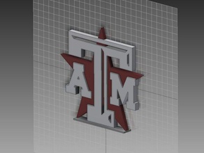 texas a&m university logotipo decoração estou tamu am 3d print model - Mito3D