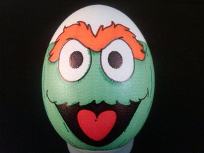 eggbot oscar novas temáticas outros a páscoa monstro muppet gergelim spherebot 3d print model - Mito3D