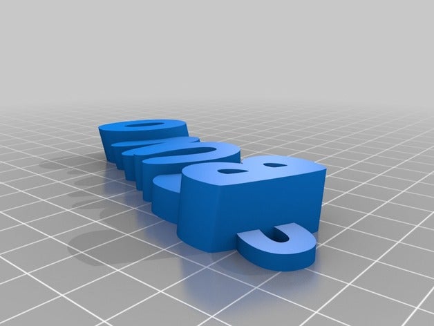 meine angepasste iamburny text - name keyring keyfob bruno Organisation kundengebundene 3D print model - Mito3D