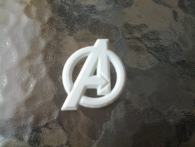 avengers logo de relief 3D print model - Mito3D