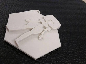 minimal garnet polygon keychain keychains 3d print model - Mito3D