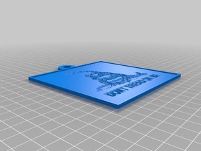gadsden bandiera litografia 2d art personalizzato 3d print model - Mito3D