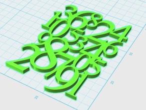numbers fashion 1 art jewelry key keychain math mathematics 3d print model - Mito3D