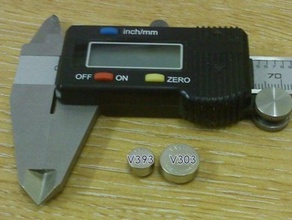 v393 v303 cellule de bouton l'adaptateur d'autres la batterie 3d les étriers destructeur ceintures sécurité ménage openscad outil utile 3d print model - Mito3D