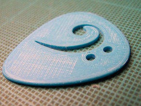 bass pick music clef guitar 3d print model - Mito3D