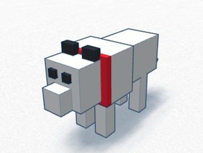 minecraft cão animais tinkercad 3d print model - Mito3D