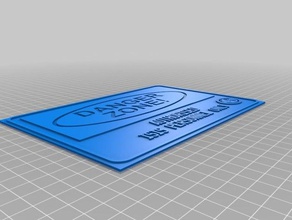 archer - isis danger zone sign signs & logos 3d print model - Mito3D