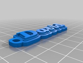 david tag llavero organización personalizado 3d print model - Mito3D