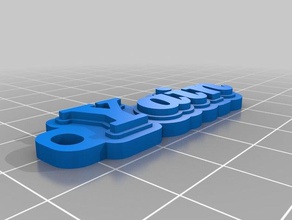 yasmin tag llavero organización personalizado 3d print model - Mito3D