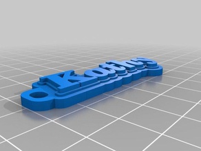 kathy tag llavero organización personalizado 3d print model - Mito3D