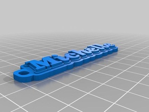 michelle tag keychain organization customized 3d print model - Mito3D