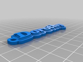 dorothy tag keychain organization customized 3d print model - Mito3D