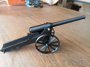 long tom cannon exploraciones & réplicas el cañón creusot memorial la guerra armamento 3d print model - Mito3D