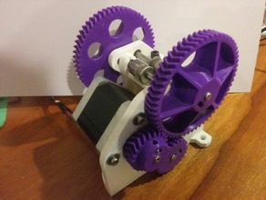 dual drive bowden extruder 3d printer extruders gear geared pinch 3d print model - Mito3D