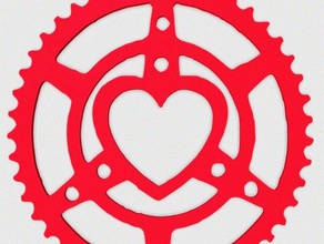 heart gear jewelry 3d charm gears love keychain pendant valentine day 3d print model - Mito3D