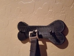 dog leash rack pets holder wall hook 3d print model - Mito3D