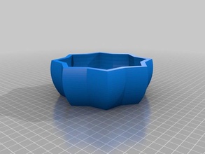 mi personalizados estrellado curvas tazón de la copa del jarrón contenedores 3d print model - Mito3D