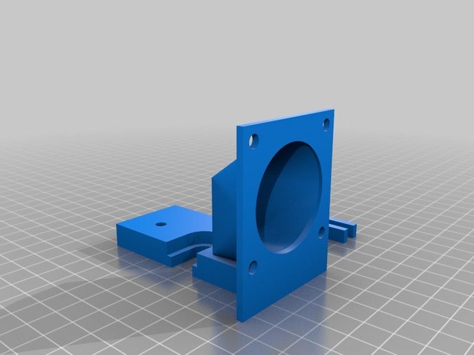 paramétrico de la ranura montaje hotend del ventilador conducto adgiustable colling material 3d impresora partes doble dutc groovemount refrigeración 3D print model - Mito3D