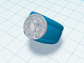 rose bague d'étanchéité les anneaux cosplay le costume révolutionnaire fille de l'anneau sceau utena 3d print model - Mito3D