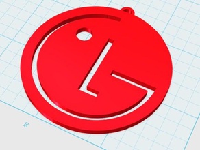 el logo de lg llavero llaveros la cadena clave lo logotipo teléfono tv 3d print model - Mito3D