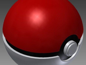 easy-print pokeball Requisiten einfach drucken pokemon poke ball 3d print model - Mito3D