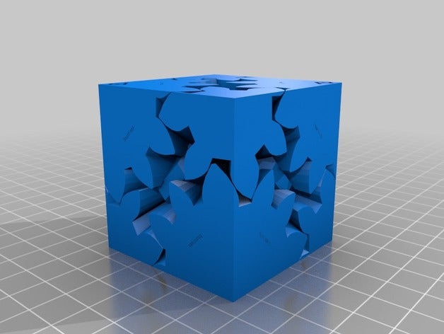 ibc cube gears interactive art customized 3D print model - Mito3D