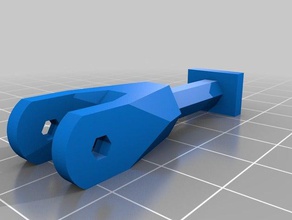 parametric rostock rod-end printed u-joint jaws hollow tubes 3d printer parts openscad scad 3d print model - Mito3D