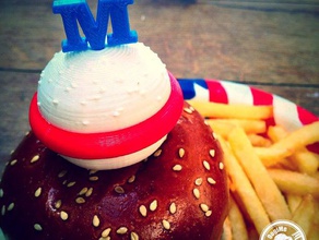 hamburger pin 4th july special edition kitchen & dining bbq tool dinning diy independence lable oogime 3d print model - Mito3D