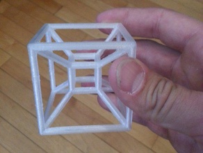 desktop tesseract aka hypercube math art nested cubes teseract 3d print model - Mito3D