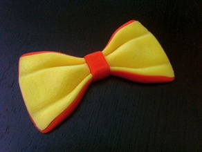 deux couleurs bow-tie - unique de l'extrudeuse accessoires nœud papillon bow tie 3d print model - Mito3D