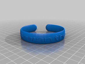 my customized text ring bracelet crown thing samantha fashion 3d print model - Mito3D