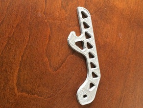bottle opener w less material kitchen & dining beer pry off thirsty utensil 3d print model - Mito3D