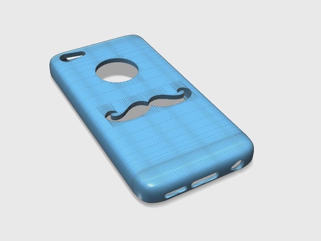 iphone 5c moustache case mobile phone apple 5 remix zephir zephirus 3D print model - Mito3D