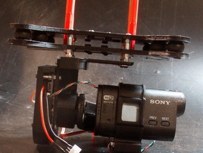 2-2 eksen gimbal sony fotoğraf ve video&3 mount uçağı phantom dji In 450 vb kamera 3d print model - Mito3D