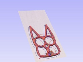l'auto-défense chat des articulations de la chaîne clé porte-clés cat knuckles 3d print model - Mito3D