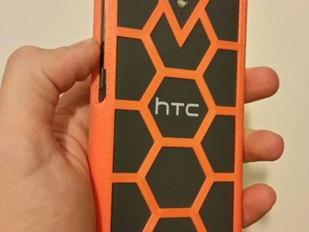 htc desire 620 cover mobile phone honeycomb 3D print model - Mito3D