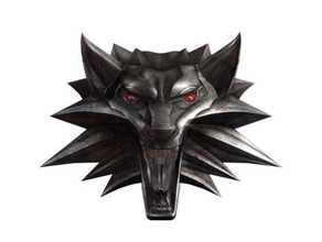 witcher medallion 2007 version video games wolf 3d print model - Mito3D