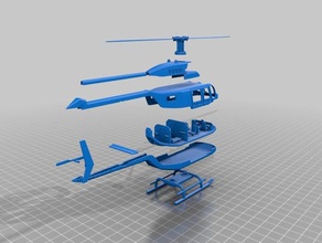 elicottero de segurança 1-43 helicóptero 3d print model - Mito3D