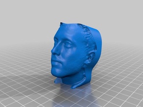 chris drakes face people 3d print model - Mito3D