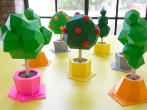 düşük poli ağaç heykeller sıcak masa poly ağaçlar 3d print model - Mito3D