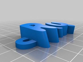 iamburny's text - raul organization customized 3d print model - Mito3D