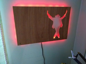michael jackson plywood lamp decor cnc 3d print model - Mito3D