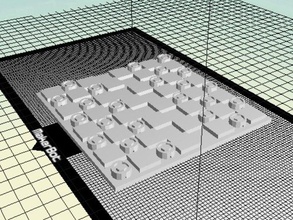 tabuleiro de xadrez, jogo damas jogos openscad 3d print model - Mito3D