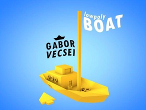 lowpoly boat vehicles awesome gabe gbor low poly makeredchallenge vecsei 3d print model - Mito3D